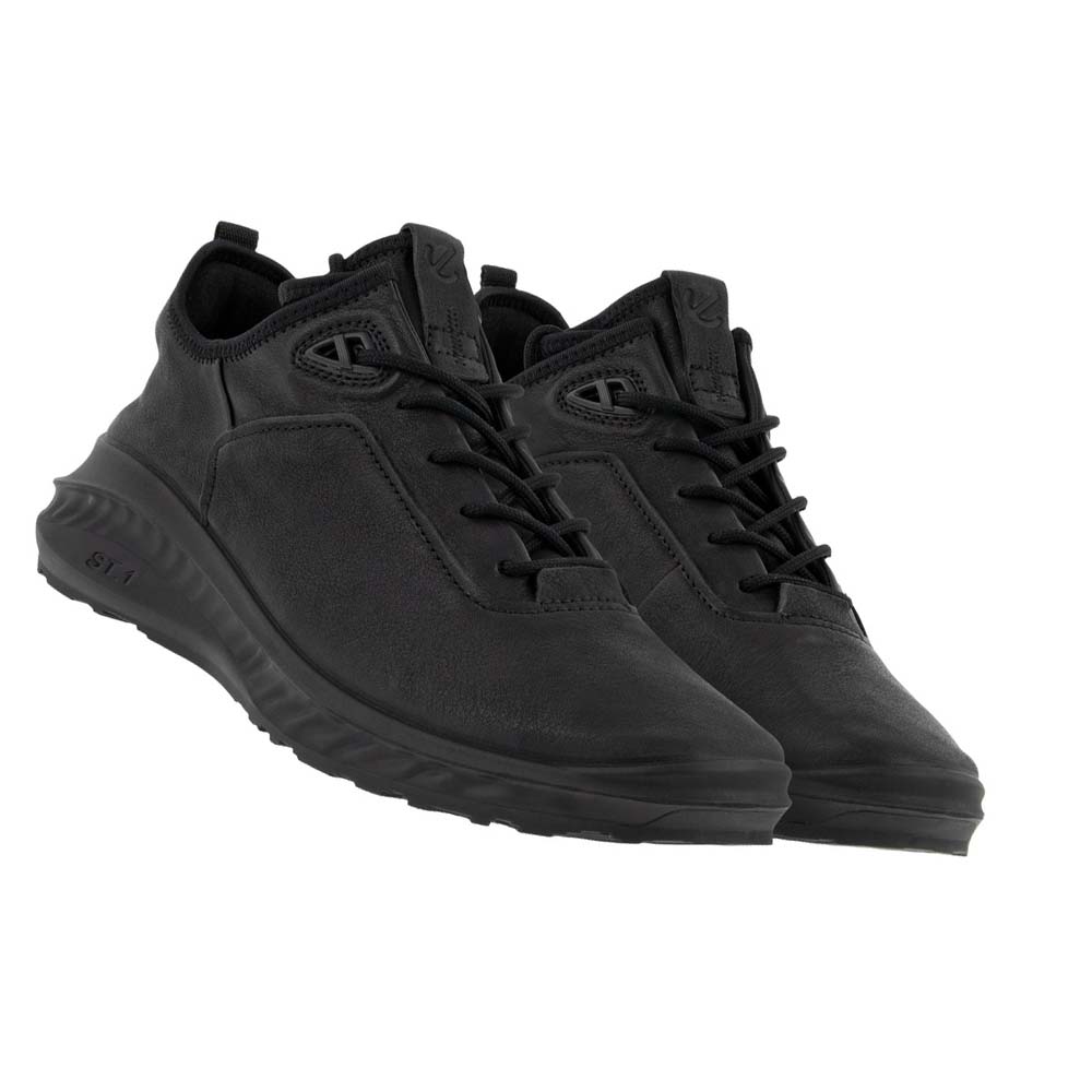 Men's Ecco St.360 Street Sneakers Black | Canada 661WNB